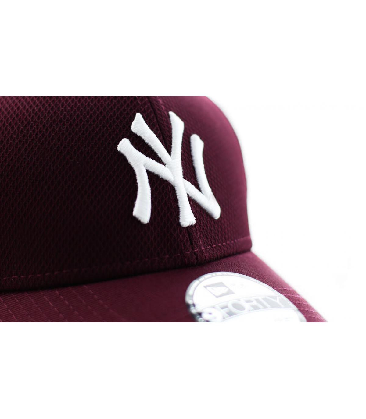 casquette NY diamond bordeaux